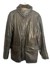 Strellson Lederjacke Herren Dunkelbraun Gr. 48/S Swiss Cross Armee