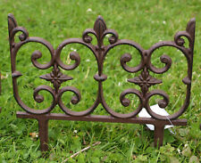 5er Set Beetzaun Gusseisen Beeteinfassung Zierzaun Landhausstil (20) II.Wahl