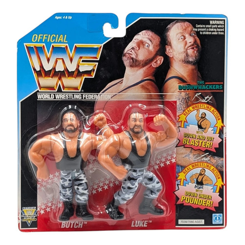 Wwf hasbro bushwrackers moc - wwf,