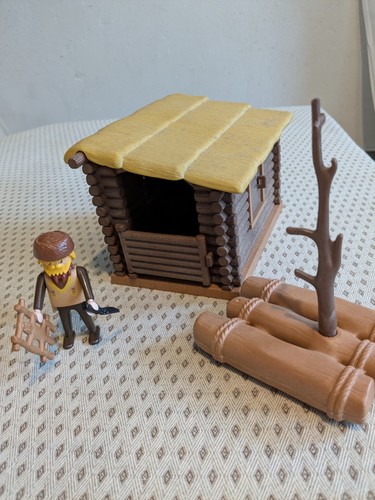 Playmobil trapperhütte mit - trapperhütte,