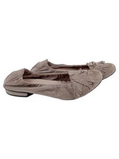 KENNEL & SCHMENGER Ballerinas Damen Gr. 39 Grau Wildleder Fransen Nieten Elegant