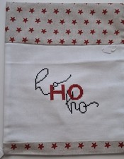 Kissenhülle, HOHOHO, Handgestickt, Motive acufactum, Dahlbeck