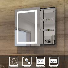 LED Spiegelschrank mit Schiebetür Badezimmerspiegel Badschrank Hochglanz 50x70cm