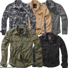 BRANDIT VINTAGE HEMD LANGARM ARMY FREIZEIT SHIRT OUTDOOR LANGARMHEMD JACKE S-7XL