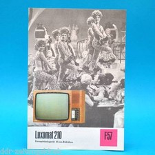 Fernsehtischgerät Luxomat 210 DDR 1974 61-Röhre | Prospekt Werbung DEWAG F57