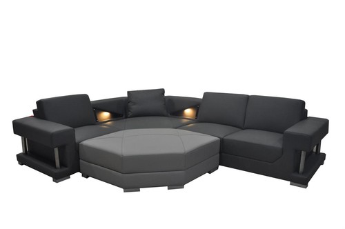 Wohnzimmer textil eckcouch - textil,