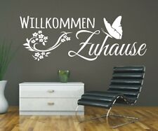Flur Wandtattoo Willkommen Zuhause Wandsticker Wandaufkleber Spruch Wanddeko