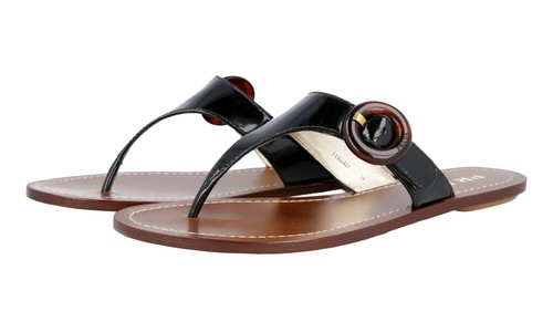 Prada lackleder zehentrenner - prada,