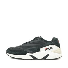 Fila Herren V94M Low Sportschuh Schwarz Weiß Leder Textil Low-Top Sneaker EU 44