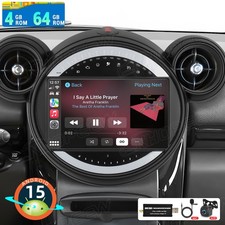 DAB+ 4+64GB Android 15 AutoRadio Navi CarPlay Für BMW Mini Cooper R60 Countryman