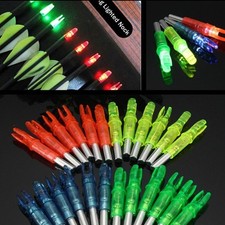 12x LED Nocken 6.2mm Leuchtnocken Licht Arrow Nock CarbonPfeil Bogenschießen DE*