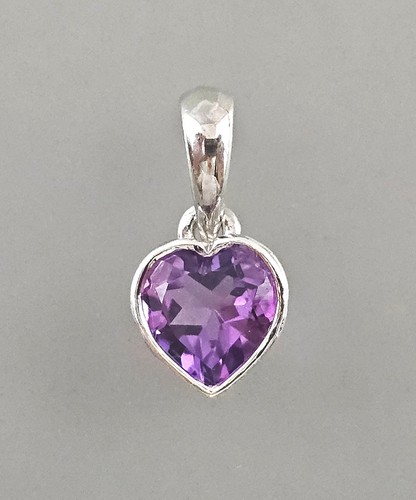 Amethyst anhänger herz 925er - amethyst-anhänger,