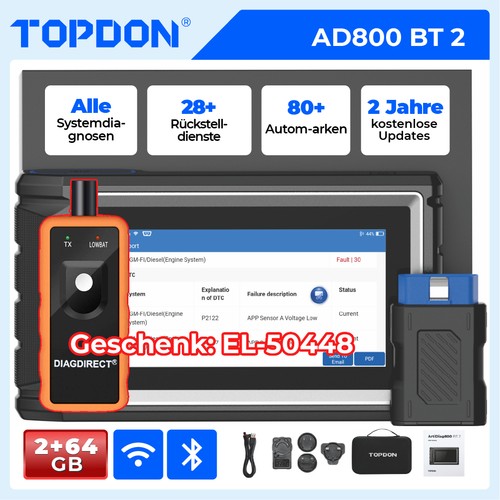Topdon ad800 kfz obd2 - topdon, bt