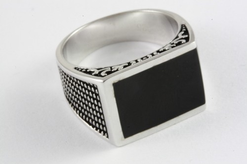 Herrenring schwarzer stein - herrenring,
