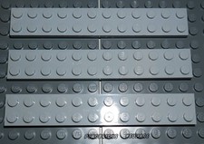 Lego Basic 3 Platten 2x12 #2445 neu-hellgrau NEUWARE