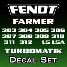 Fendt 303, 304, 305, 306, 307, 308, 309, 310, 311, 312 LS LSA Traktor Aufkleber