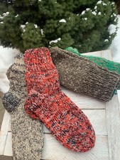 Handmade knit socks - knit, thick