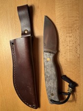 Brisa Skinner 90 - Elmax Flat - Stabilized Curly Birch Messer