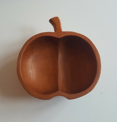 Teak holz schale apfel - holz,