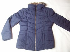Zwillinge / 2 x Winterjacke / dunkelblau / Fellkragen / Gr.164 / gefüttert 