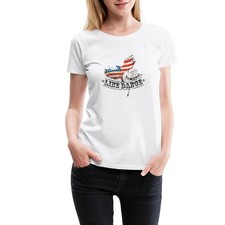 Line Dance Cowboyhut USA Flagge Tanz Frauen Premium Bio T-Shirt