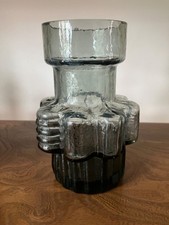 Vintage Alsterfors Sweden PO Strom Art Glas Vase - 60er Jahre