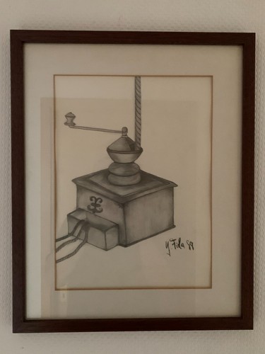 Bleistiftzeichnung signiert