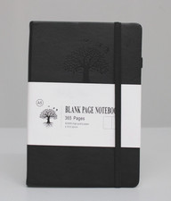 Notizbuch mit leeren 365 Seiten A5 80 g/m² – Hochwertiges Papier Schwarz/Weiß