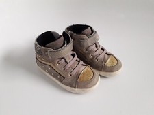 Kinder schuhe Gr. 21 / geox / grau braun gold / Mädchen Halbschuh