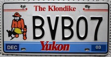 Kanada Nummernschild Yukon