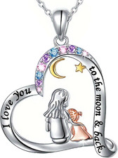 Mutter Tochter Herz Halskette