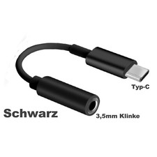 USB Typ C zu 3,5 mm Klinke AUX Kopfhörer Adapter neu Xiaomi Huawei Kompakt GUT