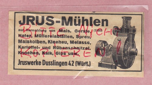 Dusslingen werbung 1940 - werbung,