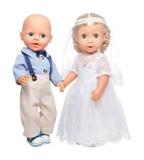 Puppen-Brautkleid Sissi mit