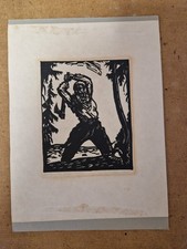 Orginal Holzschnitt Karl Krebs