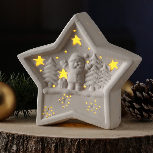 Led stern nikolaus keramik - nikolaus,