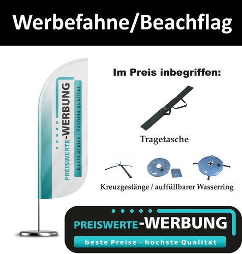 Werbefahne hoehe 240cm inkl - werbefahne,