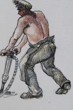 Bauarbeiter | Zeichnung/Studie