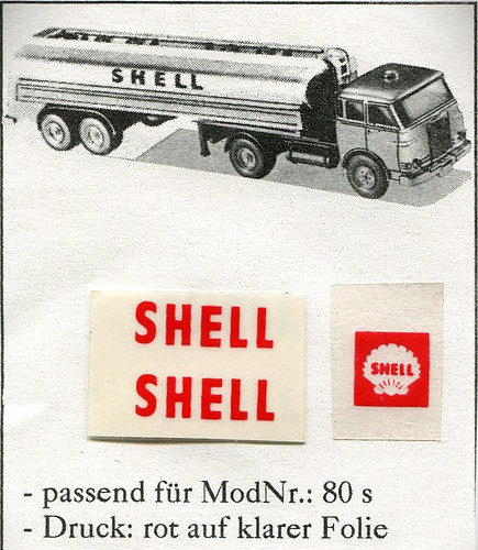 Shell ersatz aufkleber - ersatz, f