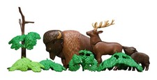 Playmobil Bison Hirsch Wildschwein Grün Set Wald