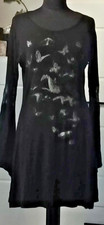 Emo Gothic Kleid Schwarz Weiss