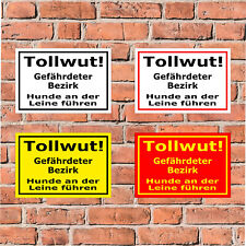 Schild Tollwut gefährdeter