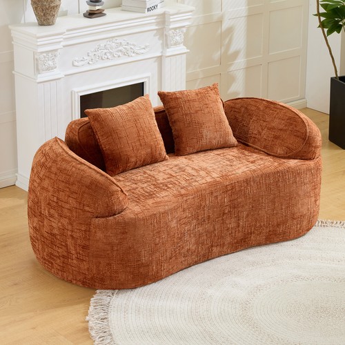 Orange curved two-person