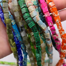 4mm/6mm Würfel Perlen Quadratisch Halbedelstein Poliert Schmuck 1 Strang