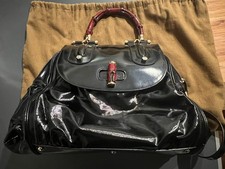 Gucci by Tom Ford Lackleder Tasche Schwarz Gold Hardware