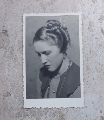 Tolles altes foto frau - ak, mode