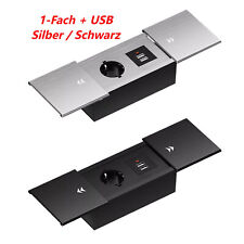 1-Fach + USB Einbausteckdose Bodensteckdose Steckdose Tischsteckdose 230V