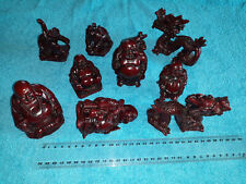 Dekofiguren Kunststein rot Buddah Drache Elefant 9 Stück aus Sammlung