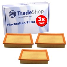 3x Flachfaltenfilter Luftfilter für Kärcher Festool Flex Ventos Staubsauger