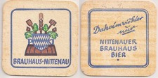 Brauhaus Nittenau - alter Bierdeckel / Bierfilz "Daheim wie hier..."